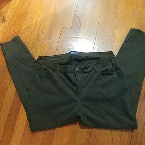 NWOT old navy skinny jeans olive size 18